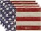 American Star and Stripes 4th of July Placemats Set of 4, 12x18 Inch Patriotic Memorial Day Table Mats for Party Kitchen Dining Decoration